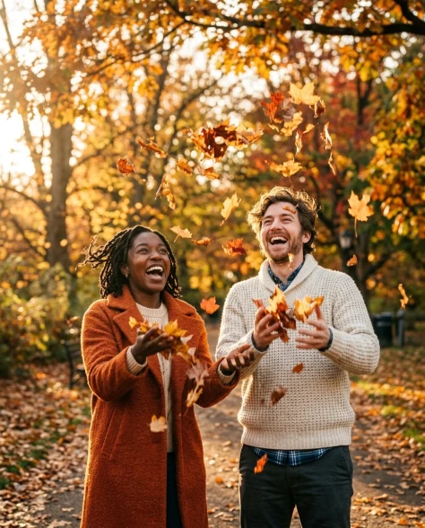 Autumn Park Leaf-Toss Joy 1